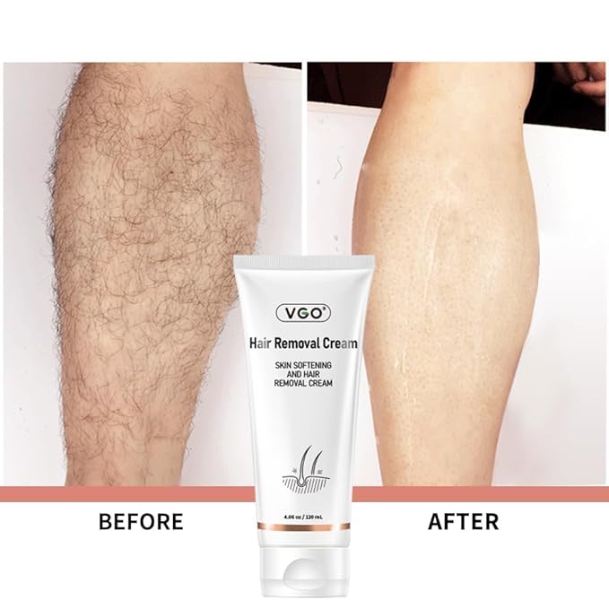 VGO Painless Bikini Gel Lotion for Unwanted Hair - All Skin Types, for Women & Men, 120ml * 2PCS