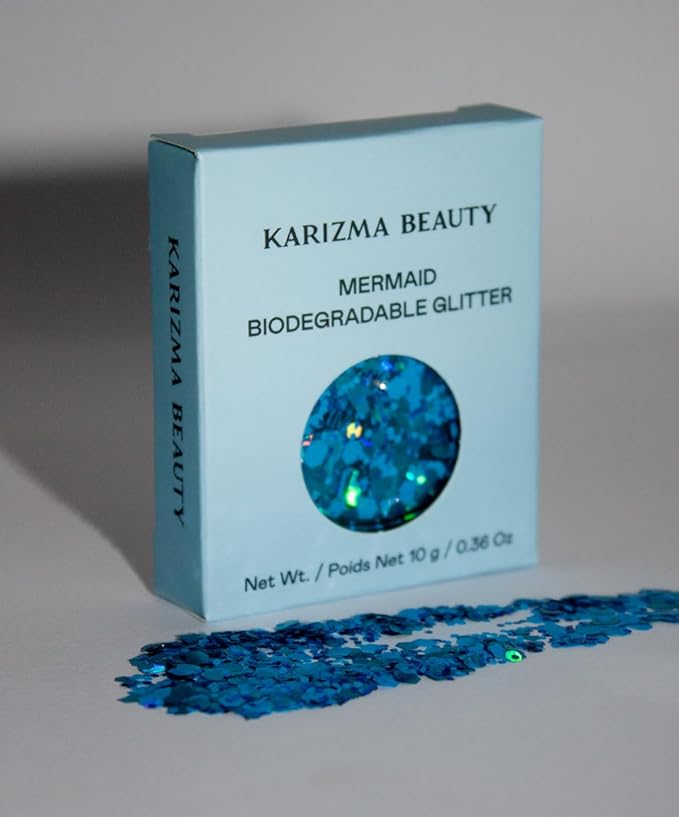 Mermaid Biodegradable Chunky Glitter // Karizma Beauty Bio Glitter Eco Glitter Face Glitter 10g