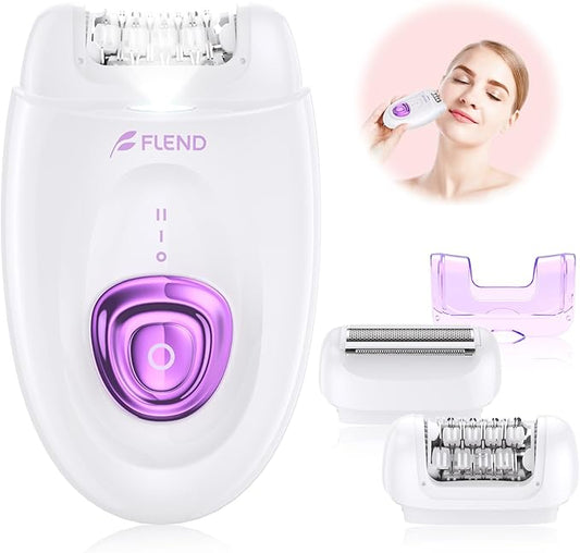 Epilator,Epilators Hair Removal for Women, 2 in 1 Hair Removal Device with LED Light & USB Rechargeable, Electric Shaver for Legs,Underarms,Bikini and Full Body