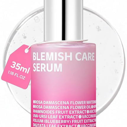ISOI Blemish Care Up Serum for Face, Vegan Hydrating Serum for Smooth & Glass Skin Effect, Skin Barrier & Moisture Balance for Women, Arbutin & Rose Otto Oil, Korean Skin Care (1.18 fl. oz, 35ml)