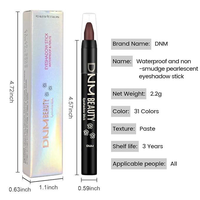 Chocolate Matte Cream Eye Shadow Stick Makeup for Women, Chocolate Matte Eyeliner Pencil Eyeshadow Brightener Stick for Eyes, Waterproof Eyeshadow Applicator Blendable sombras para ojos 66#