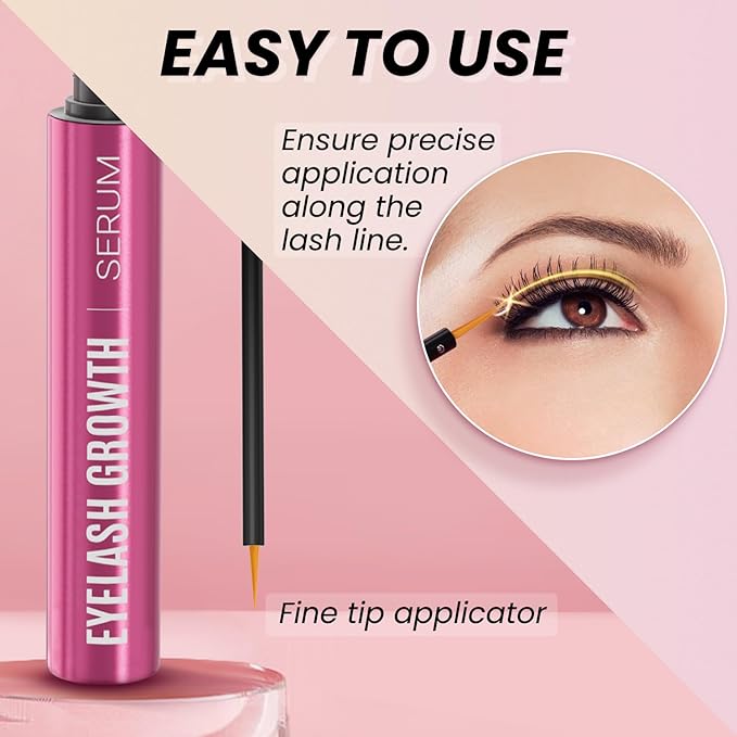 Eyelash Growth Serum with Advanced Formula Eyelash Enhancing serum for Longer Thicker and Fuller Lashes Lash Serum Gentle & Vegan Eyelash Conditioner 0.17 Fl Oz (5mL)
