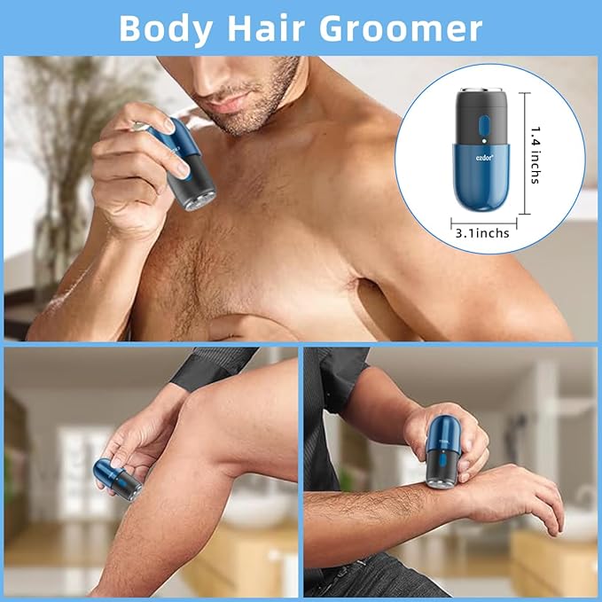 Mini Electric Shaver, Portable Electric Razor for Men Women, USB-C Rechargeable Mini Shavers, Waterproof Portable Razors, Powerful Men's Shaver, Cordless for Travel Home Business Trip