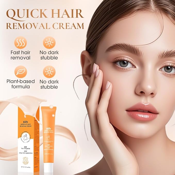 Hair Removal Cream for Women,2025 New Gentle Facial Hair Removal Cream With Scraper, Painless Hairs Removers for Body Face Lips (2)