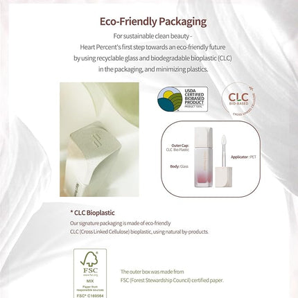 Heart Percent Dote On Mood Pure Glow Tint, Watery & Lightweight Moisturizing Lip Stain Long Lasting Liquid Lipstick 6.8g, #08. Plum Mauve