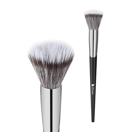 DUcare Stippling Blush Brush, Cheek Brush, Professional Brush for Blush, Bronzer & Foundation, Duo-Fiber Makeup Brush for Liquid, Cream, Putty & Powder(V07)