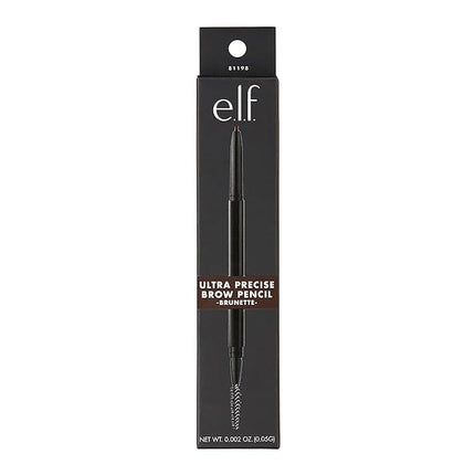 e.l.f. Ultra Precise Brow Pencil, Creamy, Micro-Slim, Precise, Defines, Creates Full, Natural-Looking Brows, Tames and Combs Brow Hair, 0.002 Oz, Brunette, 1 Count