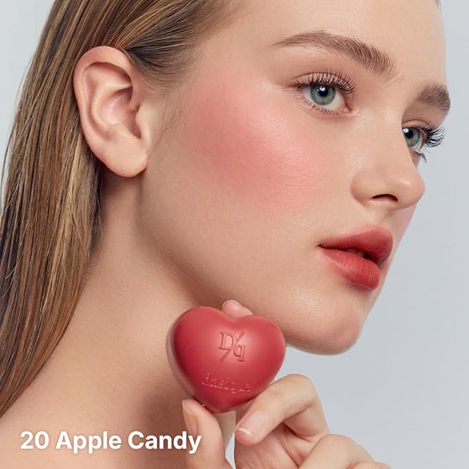 Dasique Souffle Color Pot #20 Apple Candy – Makeup Blush, Buildable Silky-Smooth Texture, Built-In Mini Brush, Multi-Use For Cheek and Lip