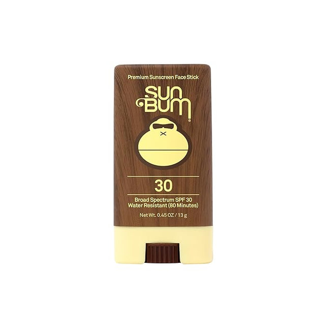Sun Bum Original SPF 30 Face Stick Sunscreen - Water-Resistant Broad Spectrum Facial Sunscreen with Vitamin E - Hawaii 104 Act Compliant (Without Octinoxate & Oxybenzone) - Travel Friendly - 0.45 oz