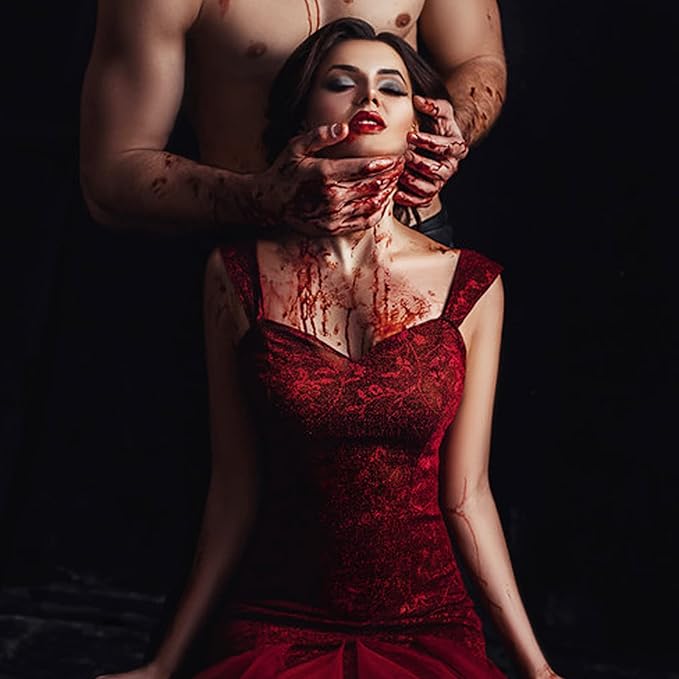 MEICOLY 2.1oz Halloween Fake Blood Makeup- Realistic Sangre Falsa Washable Edible Liquid with 0.7oz Cleaning Soap - Squirt Blood for Clothes,Zombie Vampire Monster,SFX Cut Flesh Wound Makeup - Bright