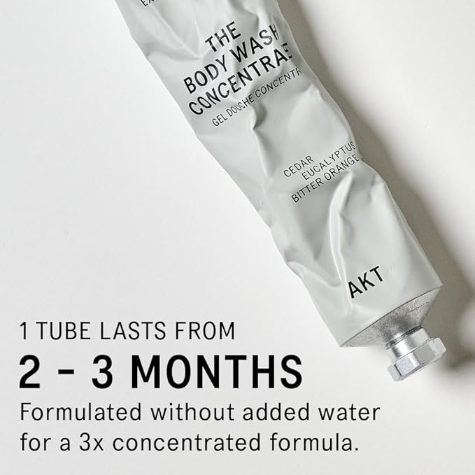 AKT The Body Wash Concentrate 3.4 Fl Oz, Natural Shower Gel with Skin-Balancing Prebiotics, Body Wash Women & Men, with Olive Squalane & Vitamin E, Sc.02 After Thunder, All Genders