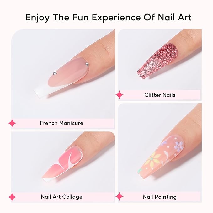 Acrylic Nail Kit for Beginners: Professional Nail Kit Set with Everything UV Light and Complete Nail Supplies Salon