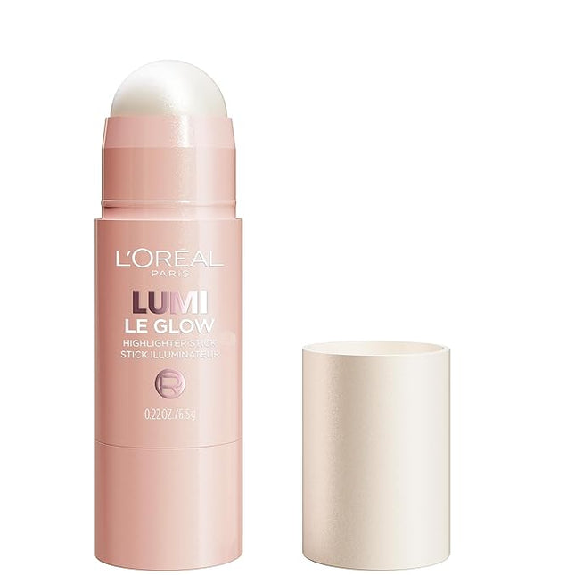 L'Oreal Paris True Match Lumi Le Glow Highlighter Stick, Luminous, Satin, Glowy Highlighter for Face and Body, 630 Crème Chic, 0.17 Oz