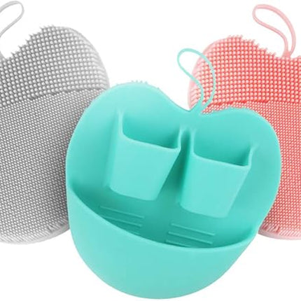 INNERNEED Soft Silicone Facial Cleansing Brush Set, Gentle Exfoliating and Massaging Face Scrubber Pad, Anti-Slip Design for Blackhead Removal and Skin Care (Pack of 3)