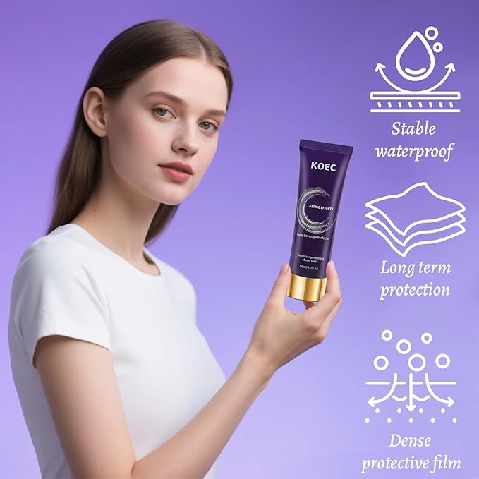 Body Coverage Perfector - Waterproof Leg & Body Makeup, Tattoo Cover Up, Scar & Vein Concealer, 24H Wear, Natural Radiance, 3.5 Oz (Natural Radiance)