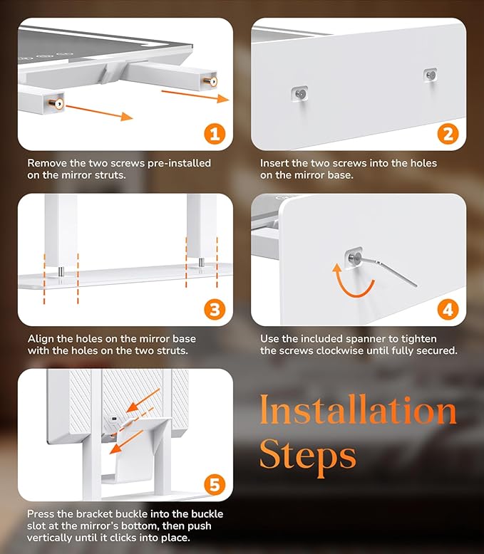 Gospire Hollywood Lighted Makeup Mirror, 4000mAh Rechargeable Vanity Mirror, 3 Color Modes Lighting Mirror with Magnification 5X/10X, Touch Control&Phone Holder, LED Desktop Mirror for Bedroom