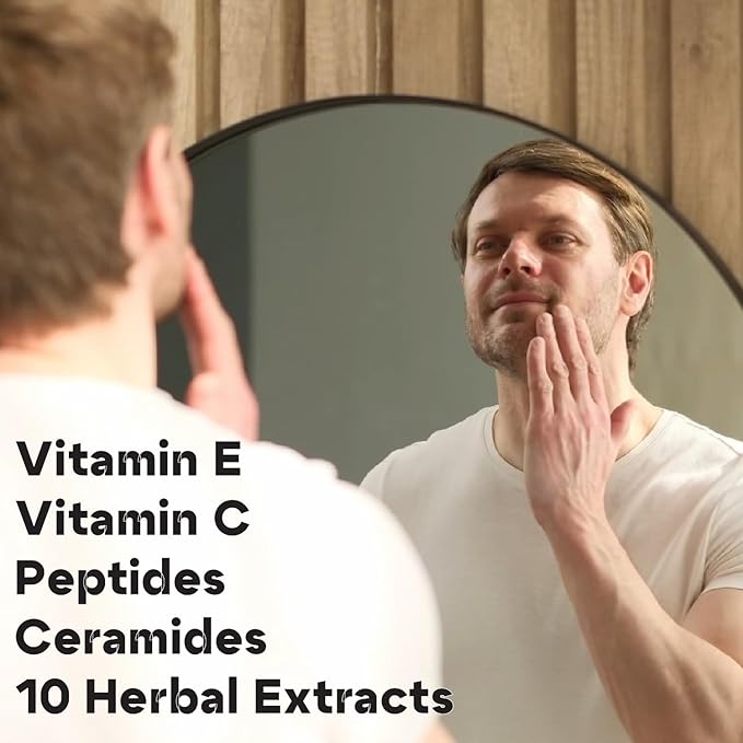 Titan Anti-Aging Mens Face Cream – Mens Face Moisturizer – For Men, Face Lotion – Men, Skin Care – Tighten, Tone, Revitalize – Ceramides, Vitamin C & E, Squalane – All Skin Types – Unscented