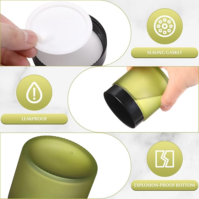 Norme 48 Pcs 4 oz Glass Jars with Lids Leakproof Round Airtight Empty Cosmetic Jars with Inner Liners Lid for Storing Lotions Powder Ointments Candle Making Tins (Pea Green)