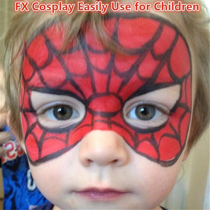 Go Ho Makeup Clown Red Cream-Blendable Stick -Red Eye Black Face Body Paint Professional SFX Makeup,Safe Facepaint Nose&Lip Smacking for Halloween