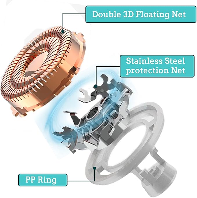 Facial Hair Remover for Women with 2 Pack Replacement Heads Gold