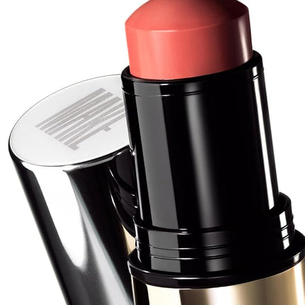 MAKE Beauty Heat Stroke Cream Blush Stick for Cheeks with Natural Hydrating Dewy Finish. Creamy Gel Blush Balm - Shade Bask, Coral Pink Cheek Tint