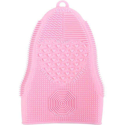 Makeup Brush Cleaner Mat Mitt Glove Silicone Cosmetic Cleaning Scrubber Tool for Face Brushes and Eye Brush Washing Pad Pink