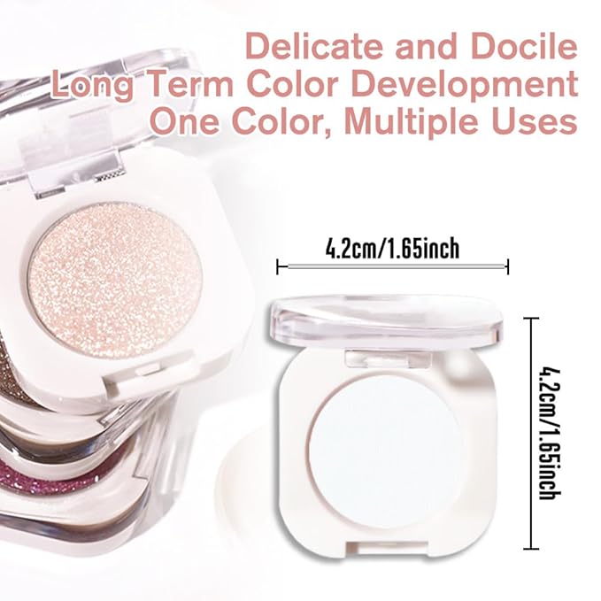 Single Matte Eye Shadow Palette Makeup, White Matte Eyeshadow for Women Halloween Birthday Party Wear, Monochrome Eye Shadow Makeup, Pigmented Waterproof Sombras Para Ojos, 26