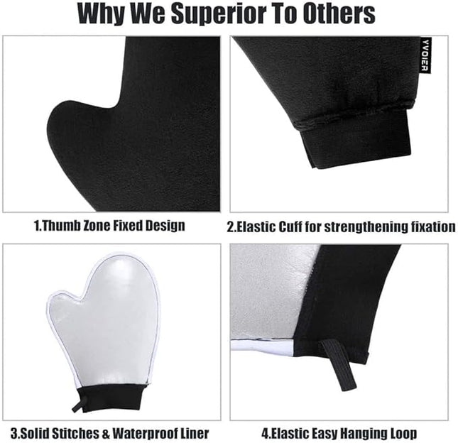 Self Tanning Mitt Applicator Kit 4 in 1 Self Applicator Set with Exfoliating Glove,Tan Mitt Applicator, Tanning Back Lotion Applicators for Your Back,Face Mitt for Tanning Lotion, Spray, Mousse