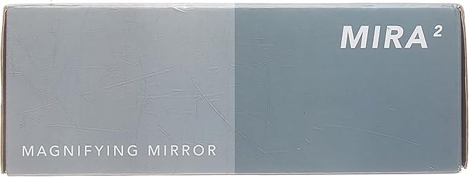 Fancii Rechargeable 10x Magnifying Mirror with 3 LED Light Settings, Dimmable Touch Light, Cordless, Locking Suction Mount, Lighted Mirror for Bathroom or Travel, Mira 2 (White)