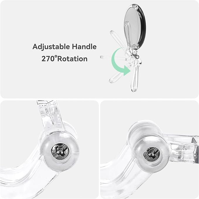 B Beauty Planet 20X Magnifying Home Mirror, Round 5'' Handle for Travel, Double-Sided 1X/20X, Foldable Makeup Mirror, Tabletop Mount