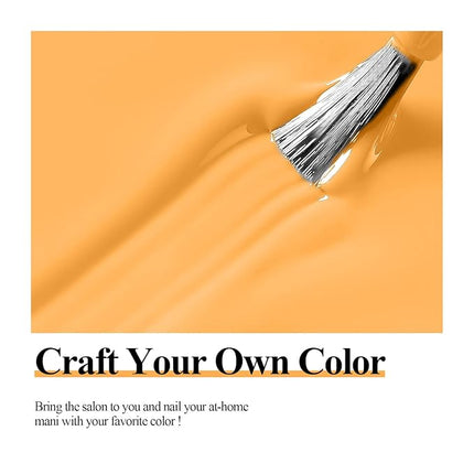 Imtiti Gel Nail Polish, 1Pcs 15ml Creme Yellow Color Gel Polish Soak Off LED Nail Art Design Manicure Salon DIY at Home Holiday Gift