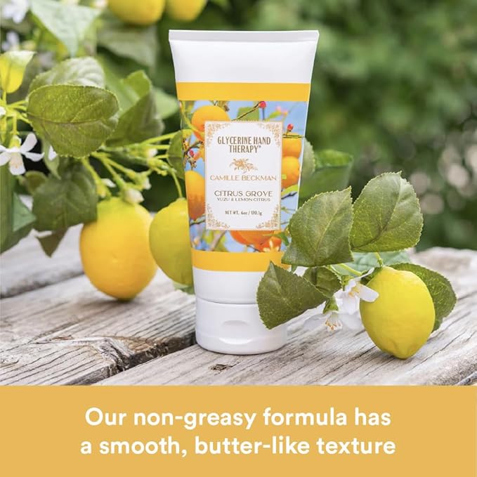 Camille Beckman Glycerine Hand Therapy Cream, Citrus Grove Scent, 8 Ounce