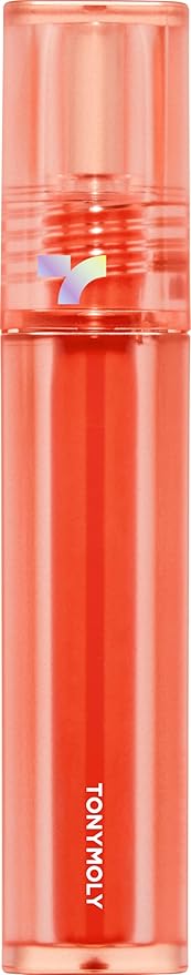 TONYMOLY Perfect Lips Shocking Lip Tint – Long Lasting Semi-Permanent Lip Stain with Shea Butter & Argan Oil, Moisturizing Lightweight Formula for Smooth Lips, N01 Ruby Shocking, 0.37 fl oz
