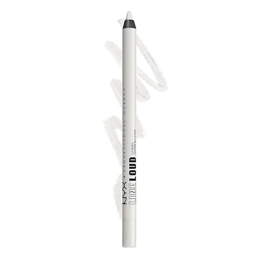 NYX PROFESSIONAL MAKEUP Line Loud Lip Liner, Longwear and Pigmented Lip Pencil with Jojoba Oil & Vitamin E - Gimme Drama (White)