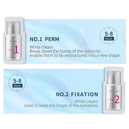 Fast Perm Lash Lift Kit Eyelash Perm Kit Perm&Setting Lotion (Quantity: 2×5 Packs)