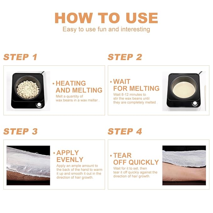 YOUNG VISION Hard Wax Beads for Hair Removal, 2.2lbs 1000g Refill Waxing Beads for Sensitive Skin Women, Face, Brazilian, Bikini, Body, Soft and Painless Waxing Beans, 10 Packs, Multi Color