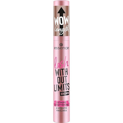 essence | Lash Without Limits Extreme Lengthening & Volume Mascara (02 | Brown) | Volumizing & Lengthening | Vegan, Cruelty Free & Paraben Free