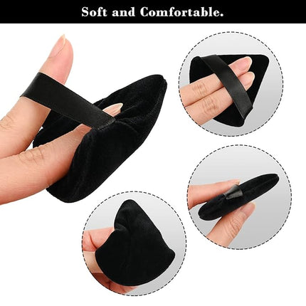 8Pcs of Triangular Powder Puff Makeup Sponges, Made of Super-soft Velvet, Designed for Contouring, Eye, and Corner, Beauty Blender Foundation Mixing Container.