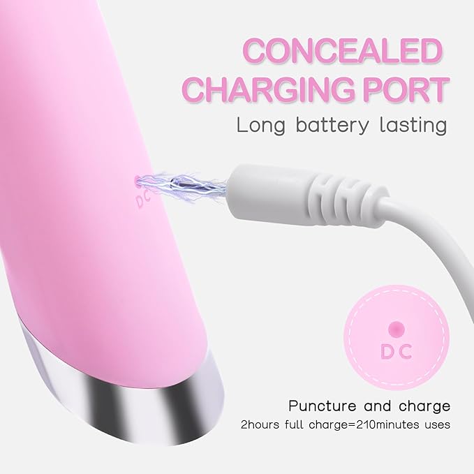 PRITECH Facial Cleansing Brush, Rechargeable Silicone Face Scrubber with Heat Massage End, Vibrating Exfoliator Scrubber for Deep Cleaning, Waterproof Face Brush for Women and Men (Pink)