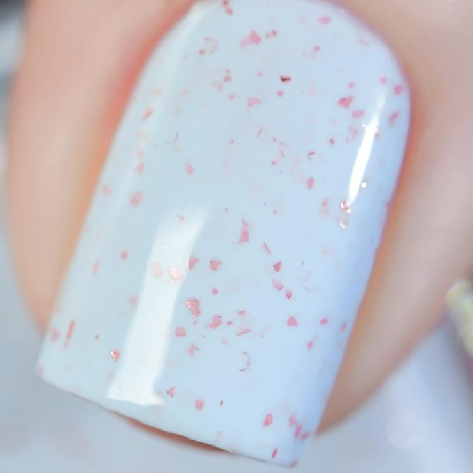 ILNP Clarise - Pastel Baby Blue Speckled Nail Polish