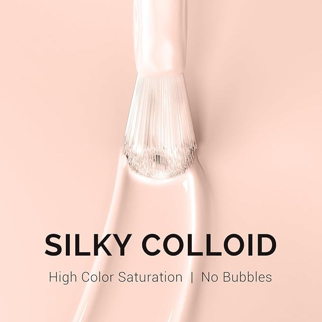 MelodySusie 15ML Nude Pink Gel Nail Polish,Nails Soak Off UV LED Milky Nude Gel Polish Gift for Women Nail Art Manicure Salon DIY Nail Design Decoration at Home-A2401