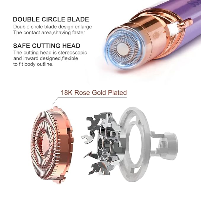 Gen 2 Replacement Heads Compatible With Flawless Facial Hair Remover For Women, Double Ring Replacement Blades For Old Flawless, 6 Count