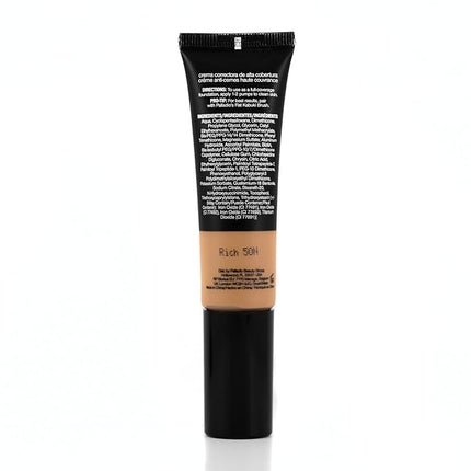 Palladio Full-Coverage Color Correction CC Cream, Oil-Free with Peptides & Vitamin C, Best for Correcting Redness and Uneven Skin Tone, Buildable Foundation Coverage (Rich 50N)
