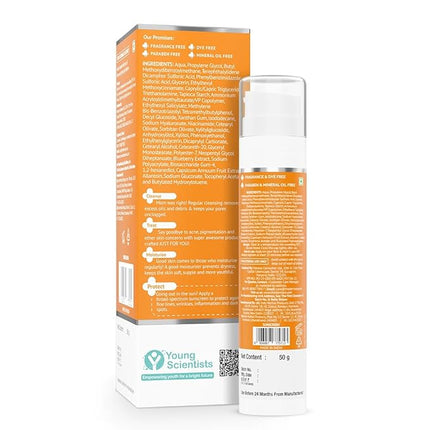 The Derma Co 1% Hyaluronic Sunscreen Aqua Gel with SPF 50 & PA++++ | Broad Spectrum UVA/B & Blue Light Protection | Lightweight & Quick Absorbing with Vitamin E | 1.76 Oz/50g