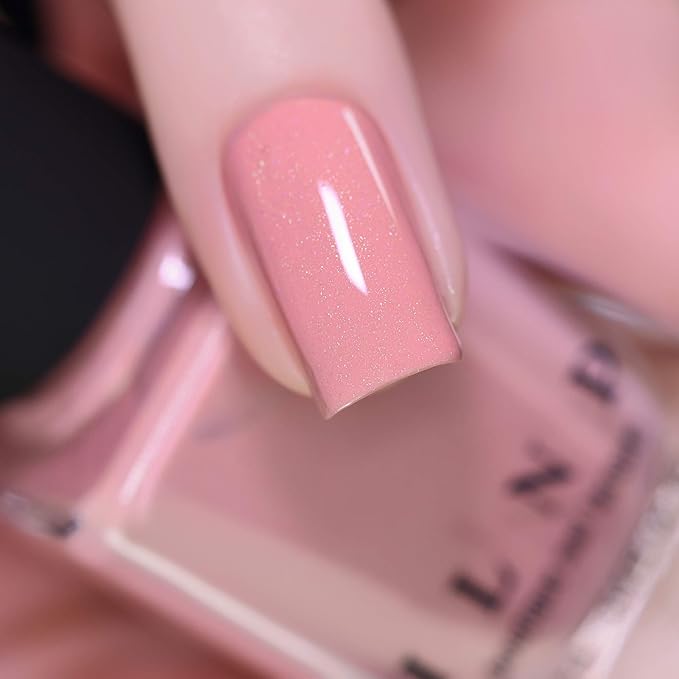ILNP Full Bloom - Creamy Peachy Pink Holographic Nail Polish