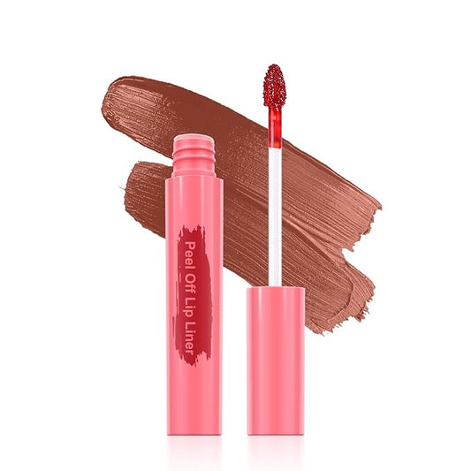 Lip Liner - Lip Stain Peel Off Moisturizing Long-Lasting & Waterproof Transfer Proof & Plumping, Non-Stick Cup Lip Liner Stain Tint For All Skin Types (Cocoa, 1 PCS)