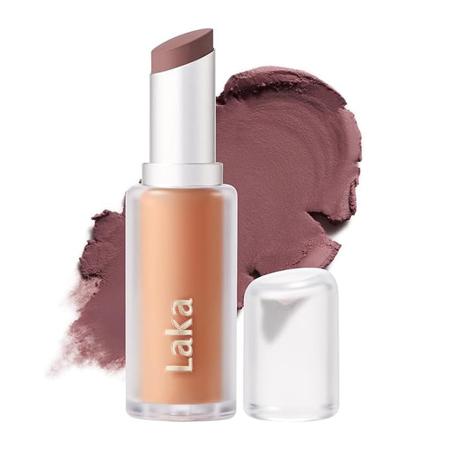 Laka Bulky Matte Lipstick, 4g/0.14oz., Long Wear, Non-Drying Lip Stain Stick with High Pigmentation, Voluminous Lips, K-Beauty (#419 Mauve Gem)
