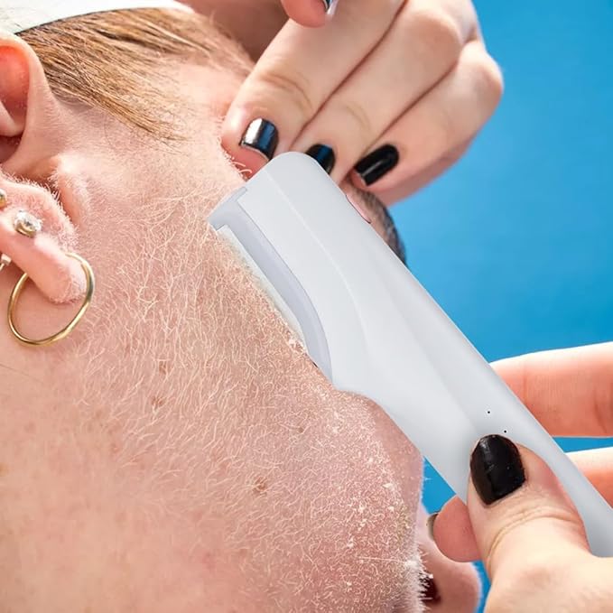 Electric Dermaplaning Tool for Face - Professional Exfoliation and Peach Fuzz Removal | Painless Facial Hair Remover for Smooth, Radiant Skin