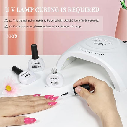 JODSONE 3pcs 10ml Base Top Coat Blooming Gel Set No Wipe for Gradient and Watercolor Nail Art Blooming Gel Creates Spreading Effects Requires U V Lamp Curing