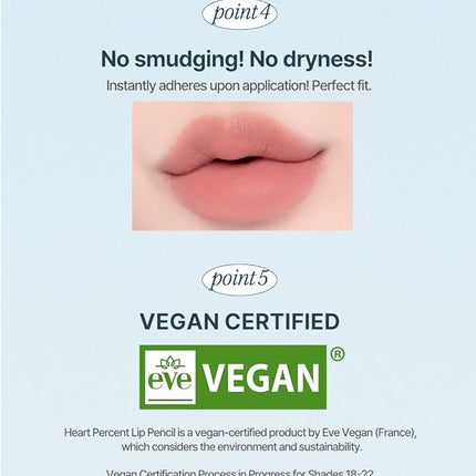 Heart Percent Dote On Mood Lip Liner Pencil, Long-Lasting Creamy Lip Crayon Smooth Lipliner Retractable Lipstick Overlip Line Color 0.8g, #13. Bare Lips